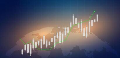 Trading chart background or business global colurful Suit for forex, gold, crypto, stock, and finance vector