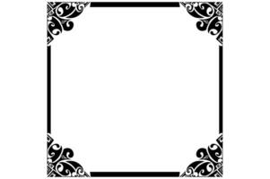 Black square frame Design in the shape of wave vector