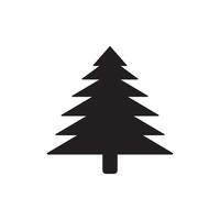The image shows black Christmas trees vector
