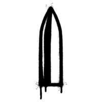 Spray Painted Graffiti Bullet icon isolated on white background. vector