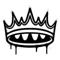 graffiti spray crown icon isolated on white background. vector