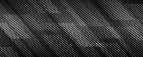 Black abstract background overlap layer on dark space with diagonal lines effect decoration. Modern graphic design element stripes style concept for web banner, flyer, card, or brochure cover vector