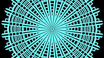 Geometric wavy pattern kaleidoscope blue circle pattern mosaic background. video