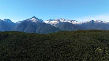 Aerial view of mountains with glaciers near Squamish, British Columbia, Canada. video
