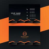 minimal abstract business card design vector