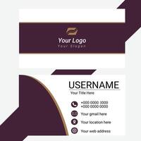 Clean professional business card template. vector