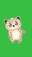 Cheetah Dancing Left and Right in Looping Animation video