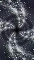 A black and white image of a vortex with many stars video