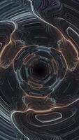 une numérique image de une circulaire conception avec une noir trou dans le centre video