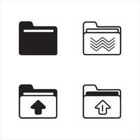 Digital Folders Icons Collection vector