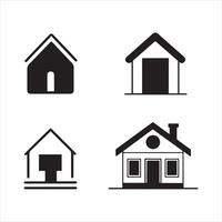 Custom Home Icons for Web and App Design vector