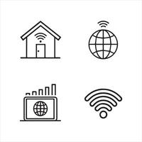 Wireless Signal and Network Icons Pack vector
