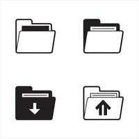 File Folder Icons Collection vector
