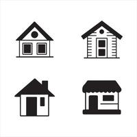 Simple Home Icons for Apps and Websites vector