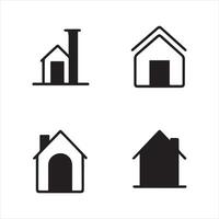 Web Home Icon Set for Apps and Sites vector