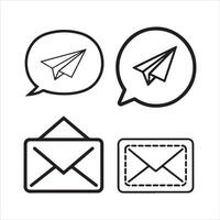 Mail Icons Pack for Online Buttons vector