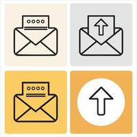 Mail Icon Collection for Web Use vector