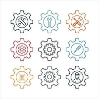Web Configuration Settings Icons vector
