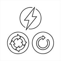 Refresh Icon Set for Web and Apps vector