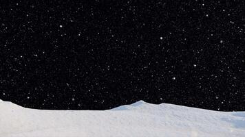 Snow Foreground with Snow Falling 3D Animation on Alpha Channel Black Background video