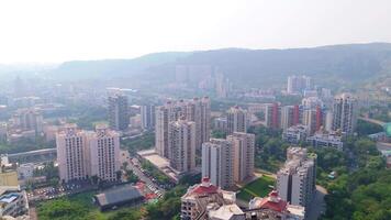 Bustling Metropolis Area Scene from above video