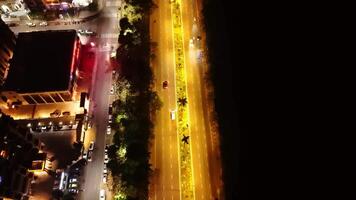 Drone Capturing Cosmopolitan Highway at Dusk video