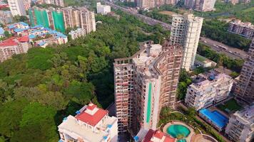 Glimpse of Developed Cityscape from Drone video