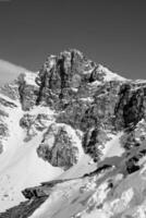 Snow-Capped Mountain with Ice Cap and Natural Landscape photo