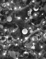 Christmas Tree with Gold Ornaments and Lights photo