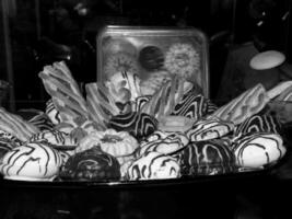 Elegant Chocolate-Dipped Zebra Cookies for Festive Gatherings photo