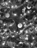 Christmas Tree with Gold Ornaments and Lights photo