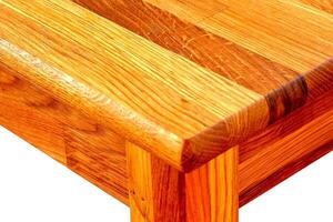 Table top isolated over solid background. Wooden dinner table over white background illustration photo