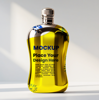 Professional Flask or Bottle Mockup and Visualization for Packaging Design psd