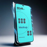 Realistic Screen Mockup for Displaying Smartphone Interface Designs psd