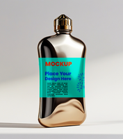 Stylish Flask Visualization with Editable Label Design Template psd