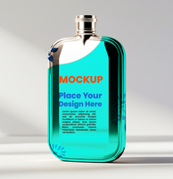 3D Bottle Mockup and Flask Visualization for Product Renderings psd