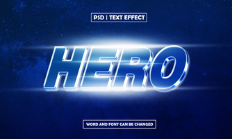 Text Effect, Hero Text Style psd
