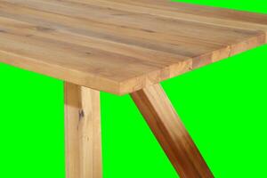 Wooden table surface. Natural wood furniture close view photo background. Table isolated over green screen chroma key background