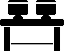 Work Table Icon Design Symbol vector
