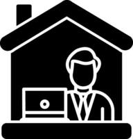 Work From Home Icon Design Symbol vector