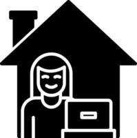 Work From Home Icon Design Symbol vector