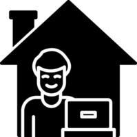 Work From Home Icon Design Symbol vector