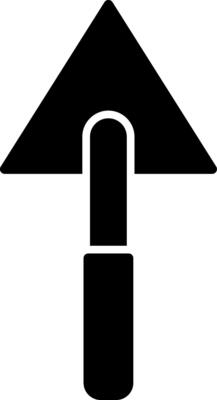 Triangular Shovel Icon Design Symbol