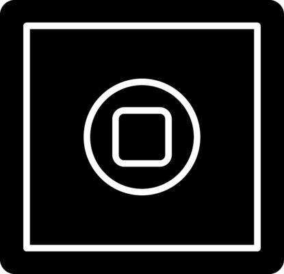 Stop Button Icon Design Symbol
