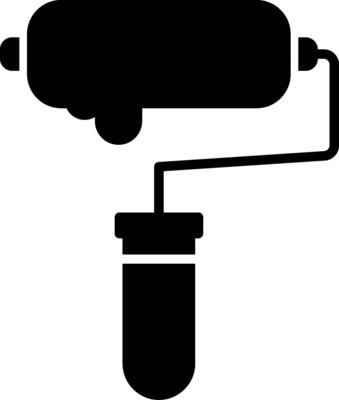 Paint Roller Icon Design Symbol