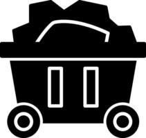 Mining Cart Icon Design Symbol vector
