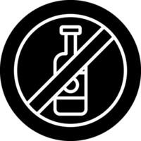 No Alcohol Icon Design Symbol vector