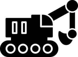 Excavator Icon Design Symbol vector