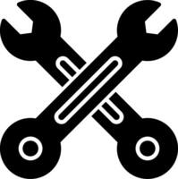 Cross Wrench Icon Design Symbol vector