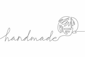 The logo for handmade is shown in a white background vector